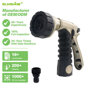 Pistolet <span class=keywords><strong>de</strong></span> pulvérisation professionnel SUNSHINE pour tuyau d'arrosage, 7 modes, robuste, avec verrouillage du déclencheur – Fournisseur OEM et grossiste - Product Image 1