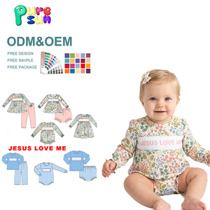 Set di Abbigliamento Natalizio Puresun per Bambini Completo per <span class=keywords><strong>Bambina</strong></span> con Maniche Lunghe e Leggings a Fiori - Product Image 2