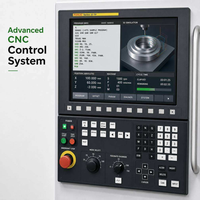 Tour CNC horizontal à lit incliné FANUC toutes fonctions HT5 380V, centre de tournage automatique à broche unique avec moteur