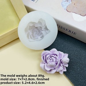 Handmade Soap Aromatherapy Plaster <strong>Candles</strong> Various <strong>Square</strong> Flower Pinch Silicone Molds Cake Decorations for Jasmine Cake Tools - Product Image 4