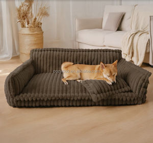 Großhandel Modernes Rechteckiges Luxuriöses Orthopädisches Haustierbett für Hunde, Abnehmbares Waschbares Plüschsofa, Einfarbig, im Karton verpackt - Product Image 3