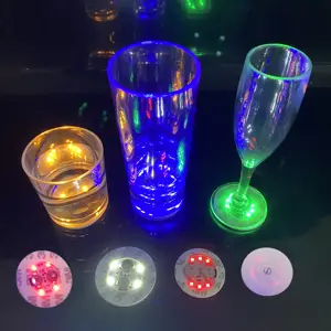 Lincond Stiker Lampu LED Botol, Cahaya LED Dasar Botol Cahaya Eva untuk Cangkir