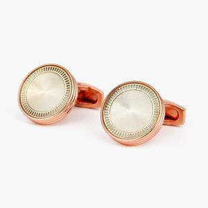 Boutons de manchette pour hommes, boutons de manchette classiques ronds de haute qualité, or rose gris, chemise élégante, boutons de manchette pour hommes - Product Image 2