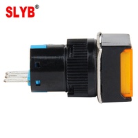 Interrupteur à bouton-poussoir carré à retour automatique à 5 broches LED 16 mm 10 A Protection IP55 AL6-M/AB6-M