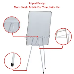 KBW 40x28 Height Adjustable Flipchart Easel Board Magnetic Tripod Stand Whiteboard Dry Erase Easel Board For Office Home School