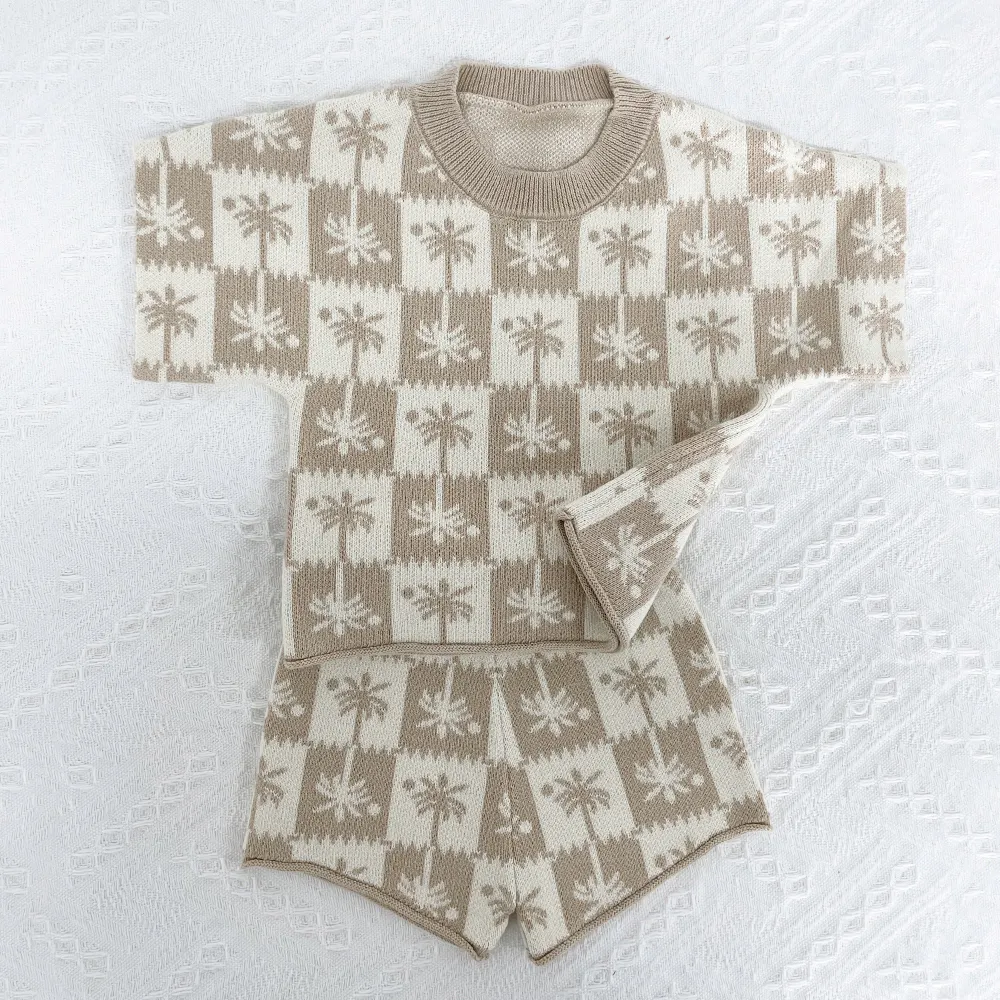 CHEER Custom Latest Fashion Autumn Winter Custom Designer Baby Kids Sweater Knit Jumper Set Baby Clothes