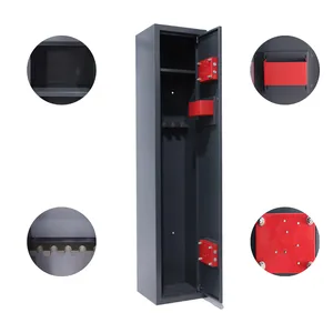 Factory Manufacturer cheap customized Two seven lock standing black gun safe box