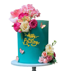 แผ่นอะคริลิคตกแต่งเค้กสุขสันต์วันเกิด, แผ่นตกแต่งด้านข้างเค้กแบบใหม่, อุปกรณ์ตกแต่งเค้กขายส่งจำนวนมาก - Product Image 6