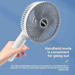 X323 Portable Fan Usb Rechargeable 3-gears Wireless Electric Fan Handheld <b>Clipped</b> Circulator Fan Low Noise for Camping Desktop <b>O</b> - Product Image 3