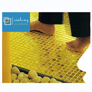 Carrelage de mosaïque en <span class=keywords><strong>verre</strong></span> et maille de support en or, pour partition, nouveau modèle - Product Image 5