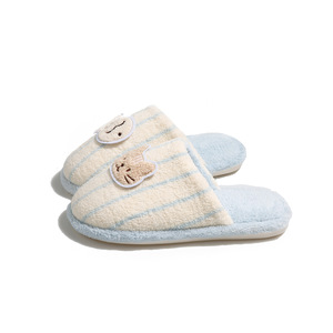 Evergreen Open Toe Half-<b>Slipper</b> for Women's Autumn/Winter <b>Thick</b>-<b>Soled</b> Double-Layer Wool Cotton Anti-Slippery <b>Slippers</b> - Product Image 1