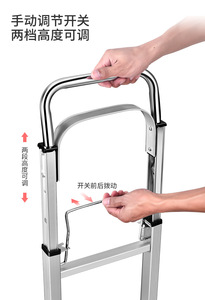 Multipurpose Tool Folding Aluminum Lightweight Pull Rod Beach Grocery <b>Foldable</b> <b>Trolley</b> Luggage Cart - Product Image 4