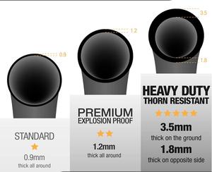 Chambres à air robustes de 3,50 mm, 12,5''x2,25 (12 1/2x2 1/4) pour poussettes et vélos d'enfants, en caoutchouc butyle premium résistant aux crevaisons - Product Image 2