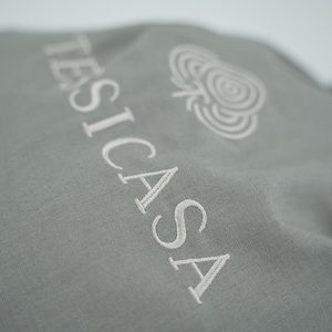 Túi Quà Tặng Dây Rút Vải Lanh Cotton Màu Xám Chất Liệu Cao Cấp Mềm In Logo Tùy Chỉnh Thân Thiện Với Môi Trường Túi Chống Bụi Có Thêu - Product Image 6