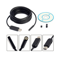 Tubo de endoscopio USB de 5,5/7mm, módulos de cámara de inspección electrónica de vídeo HD impermeables para la industria automotriz, acceso a la computadora