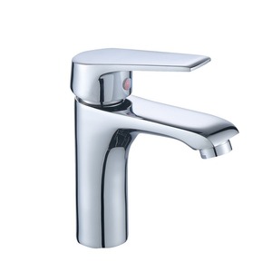 Robinet de lavabo Chenlu, monotrou, monocommande, avec valve en céramique, en laiton, design contemporain, à poser sur le comptoir - Product Image 5