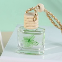 Diffuseur de parfum pour voiture LONIMAX, bouteille en verre écologique, bouchon en bois, 10 ml, senteurs personnalisées, couleur, parfum d'intérieur suspendu pour voiture