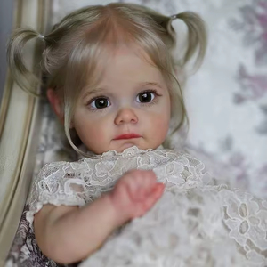 Muñeca de reencarnación de niña realista de 22 pulgadas con cuerpo suave, muñeca de imitación de bebé de vinilo. A las niñas les gustan las muñecas delicadas - Product Image 2
