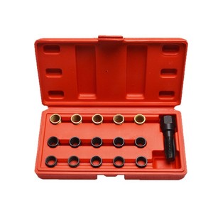 Kit de Reparación de Roscas de Bujías, Juego de Herramientas Manuales Métricas de 14 Piezas para Uso Automotriz - Product Image 1