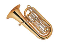 Tuba à action frontale à 4 pistons Eastern Music, calibre 16 mm / cloche de 382 mm / hauteur de 900 mm, laque dorée