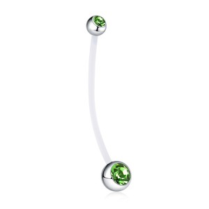 Élégant Maternité <span class=keywords><strong>Nombril</strong></span> Anneau Long Doux Acrylique Double Perceuse Corps <span class=keywords><strong>Piercing</strong></span> Bijoux pour Tous Les Jours Partie Porter ou Mariages - Product Image 4
