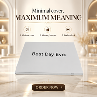 Livre vidéo numérique LCD blanc personnalisé de 7 pouces, mémoire de 128 Mo à 8 Go, pour livres d'or de mariage, brochures vidéo d'entreprise, le meilleur jour de notre vie