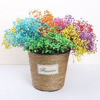 Dekorasi Pernikahan Buket Babysbreath Alami yang Diputihkan Gypsophila Kering Putih Murni untuk Vas Rumah Kerajinan DIY Dekorasi