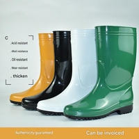 Bottes de travail et de pluie montantes pour hommes, haute performance, lumineuses, jetables, avec embout en acier, en caoutchouc PVC souple, avec soutien de la voûte plantaire et souples jusqu'au genou