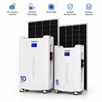 Batería LiFePO4 de 10 kWh con Carcasa Reforzada para Uso Doméstico a Largo Plazo, Híbrida, Apilable, de Alta Eficiencia y 8000 Ciclos de Carga, Solard