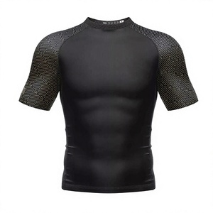 <b>BJJ</b> MMA <b>Rashguard</b> Men's Half Sleeve Compression UPF50+ Waterproof Eco-Friendly 220g Spandex Anti-Rip No-Gi Grappling Adults - Product Image 3