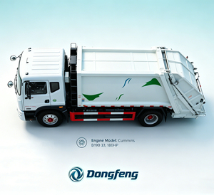 Camión <span class=keywords><strong>Compactador</strong></span> de Basura Dongfeng de 4500 mm de Distancia entre Ejes, 12 Toneladas, Motor Cummins B190 33 de 190 HP, Diésel Euro II, Vehículo de Recolección de Residuos de 12 m³ - Product Image 1