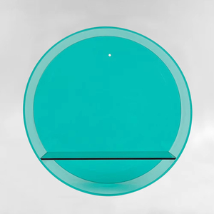 Vente en gros d'usine, boîte de présentation murale en acrylique colorée, vitrine ronde en acrylique - Product Image 5