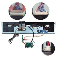 Layar Digital Signage Luar Ruangan Ultra Lebar Layar Sentuh Tft Lcd 1920X360 24 Inci Panel Lcd Layar Memanjang Dengan Papan Usb