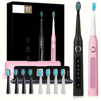 Brosse à dents électrique sonique OEM pour adultes, USB, 1200 mAh, rechargeable, brosse à dents électrique intelligente pour couple