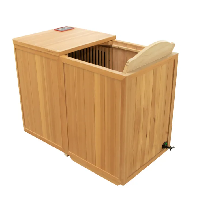 Großhandel Günstige Half Sauna Room Faltbares Fußbad und Stuhl Tragbare Hemlock Mini Sauna