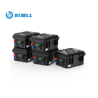Batterie portable étanche IP67 LiFePO4 12,8V 200Ah 6000 cycles avec écran LCD et chargement rapide USB-C pour bateaux de pêche à la traîne