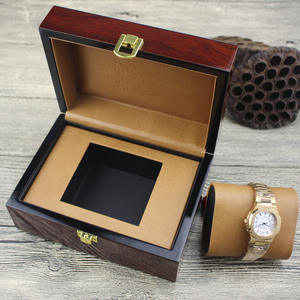 Boîte de présentation de montres rectangulaire en bois laqué écologique, personnalisée, pour vente en gros, marque DS - Product Image 3