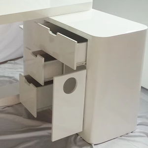 Modern Luxury Nail Table with <b>LED</b> <b>Light</b> Metal Manicure Station & Dust Collector for Salon <b>Workshop</b> Living Room & Dining Use - Product Image 6