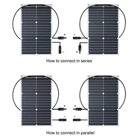 Glory Solar 18W Silicium monocristallin Mini chargeur solaire Panneaux flexibles Voiture Moto Balcon Surveillance Litière pour chat