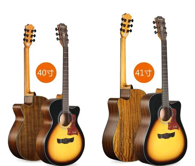 Remise d'usine prix de gros 41 "cordes en acier Western Folk guitare acoustique électrique