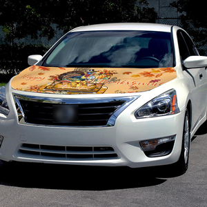 Funda para Capó de Coche Personalizada de 5x4 pies con Banderas para el Día de Acción de Gracias y Juegos Deportivos, Apta para la Mayoría de los Coches y SUVs, el Mejor Regalo - Product Image 3