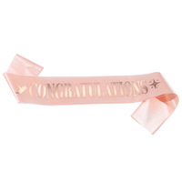 1 ruban de félicitations avec lettres imprimées en or pour la décoration de fête de remise des diplômes, cadeaux