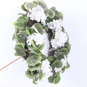 Wholesale Artificial Hydrangea Wreath Peony Spring Summer Autumn Flower Wreaths For Front Door Outdoor Home Decoration 30-70cm