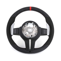 Volant sport en cuir avec insert en carbone rouge pour BMW F10 F20 F30 F36 M3 F80 M4 F82 M2 F87 M5 F90 X5 X5M E70 E90