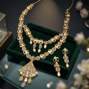 Wholesale 3 Tone Gold Plated Brass Box Chain Forming Multi-Tone Tri-Color Necklaces Fashion Jewelry - Product Image 2