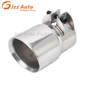 Diamètre 76 mm, entrée 89 mm, <span class=keywords><strong>sortie</strong></span> inclinée 135 mm, longueur totale, embout d'échappement, <span class=keywords><strong>double</strong></span> paroi, acier inoxydable, tuyau d'échappement - Product Image 3