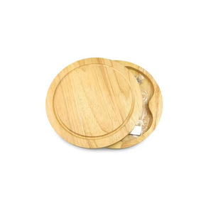 Juego de Tabla Redonda de Bambú para Queso con Cubiertos, Bandeja Giratoria de 20 cm para Servir Pizza, Herramientas de Acero Inoxidable, Solo Lavar a Mano - Product Image 3