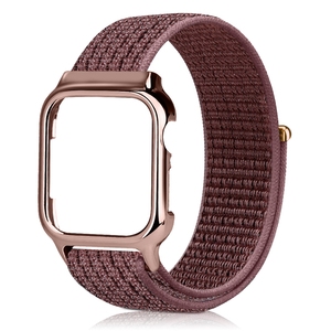 <span class=keywords><strong>Apple</strong></span> <span class=keywords><strong>Watch</strong></span> 4 Boucle À Tricoter <span class=keywords><strong>Bracelet</strong></span> de Montre En Nylon <span class=keywords><strong>Bracelet</strong></span> de Montre De Remplacement Avec Étui De <span class=keywords><strong>Protection</strong></span> En TPU - Product Image 3