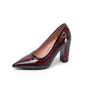 Women <strong>Block</strong> <strong>Heel</strong> <strong>Court</strong> <strong>Shoes</strong> Pointed-Toe Rhinestone Flower European Fashion Women Daily <strong>Heels</strong> - Product Image 2