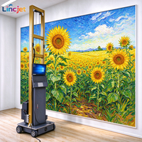Robot Gambar Dinding LINCJET LC-A2, Mesin Pengecat Dinding UV Otomatis untuk Mural & Dekorasi Dinding